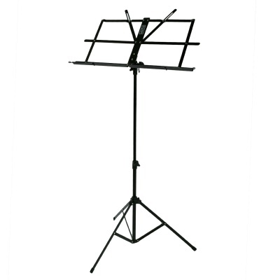 Suporte para partituras musical preto em metal com base tripé