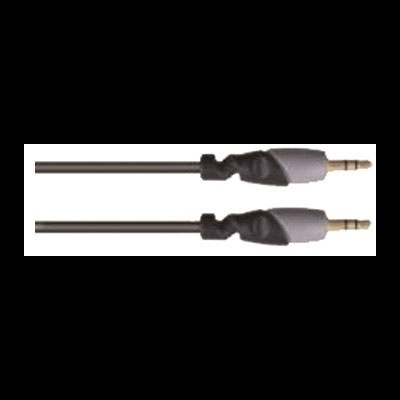 Cabo de áudio com ficheiros jack de 3,5 mm preto