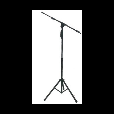 Suporte de microfone preto ajustável com tripé