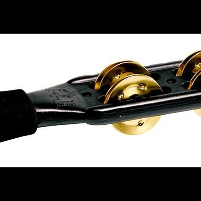 Castanhola musical preta com campainhas douradas