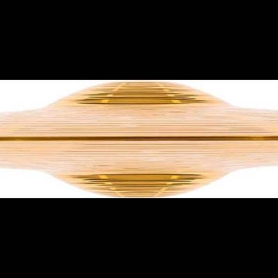 Peça de madeira alongada com padrão natural e forma cónica central