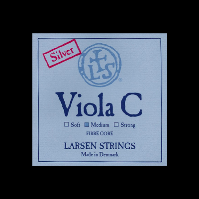 Embalagem de cordas Viola C marca LARSEN STRINGS com selo SILVER