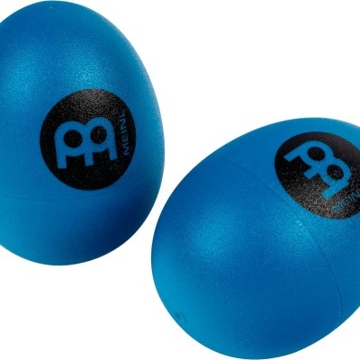 Dois ovos de plástico azuis MEINL com logótipo preto