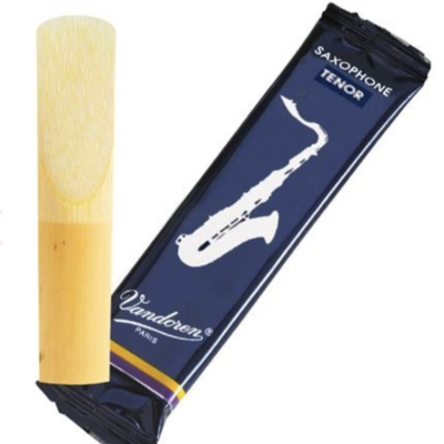 Palheta para saxofone tenor com embalagem preta e azul