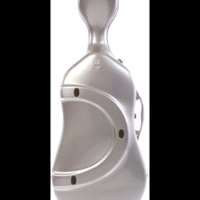 Estojo rígido prata para violoncelo com fechos e pega