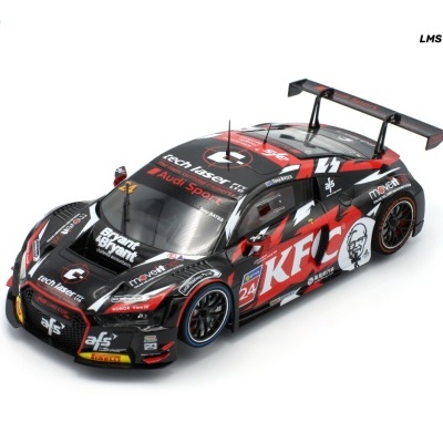 Miniatura de carro de corrida preto e vermelho Scalextric com inscrição KFL