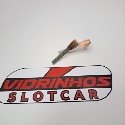 Peça metálica para slot car com logótipo VIDRINHOS SLOTCAR