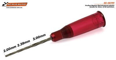 Reamer ProTool com cabo vermelho em plástico e alumínio e lâmina metálica com medidas