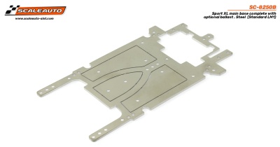 Base em aço SC-8250B para Sport XL com lastro opcional, produto Scaleauto