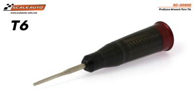 Chave Torx T6 preta e vermelha da Scaleauto com ponta metálica