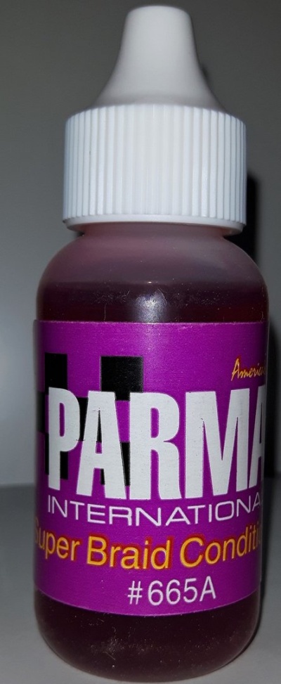 Frasco pequeno com rótulo roxo e tampa branca