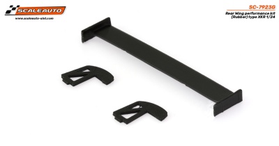 Kit de desempenho traseiro Scalauto SC-79236 em preto com três peças sobre fundo branco.