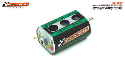 Motor Scalextric SC-0029 com etiquetas e fundo branco