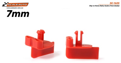 Guia Clip-in Home Rally vermelho 7mm para slot cars da Scaleauto