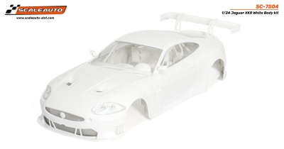 Modelo de carro Jaguar branco em escala 1/24
