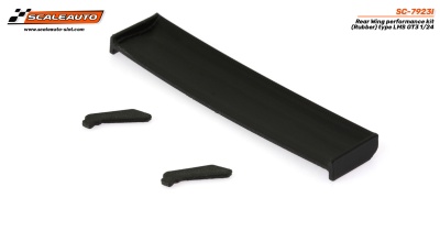 Kit de asa traseira preta para carro em fundo branco com texto