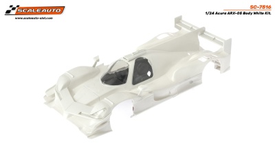 Carro de slot branco escala 1/24 Acura ARX-05