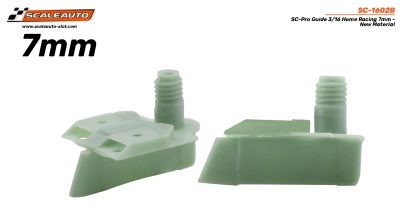 Peças plásticas verdes translúcidas para slot cars da Scaleauto 7mm