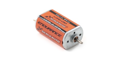 Motor elétrico Scalextric Endurance laranja e preto com eixo metálico