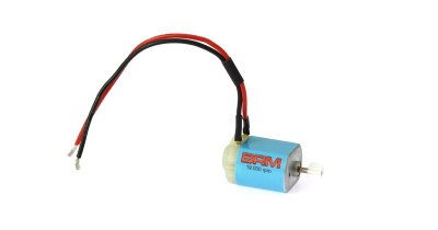 Motor elétrico BRM azul com fios vermelho e preto