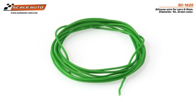 Fio de silicone verde para pneus de carros, 0,9 mm de diâmetro, marca SCALEAUTO