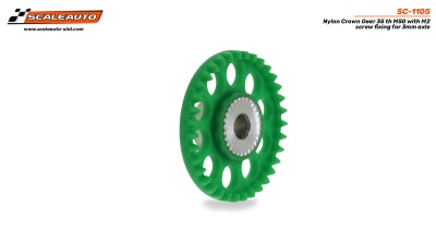 Engrenagem verde de nylon com parafuso