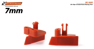 Guias de slot racing em plástico laranja SC-1605 7mm