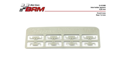 Espaçadores para suporte de eixo em metal BRM Slot Cars
