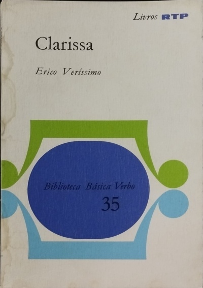 Capa de livro Clarissa de Erico Veríssimo com design geométrico azul e verde