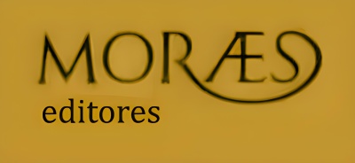 Texto 'MORAES editores' em fundo amarelo