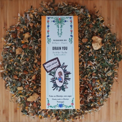 Pacote de chá orgânico 'DRAIN YOU' com mistura de ervas secas