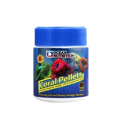 Frasco de Coral Pellets para alimentação de corais com tampa azul