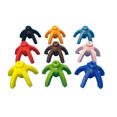 Suportes plásticos coloridos em forma de aranha