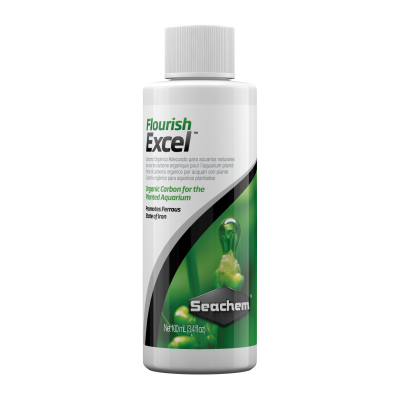 Frasco branco de produto para aquários plantados Flourish Excel