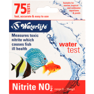 Caixa do teste de água Waterlife para nitrito contendo 75 testes