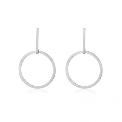 Par de brincos argola brancos minimalistas