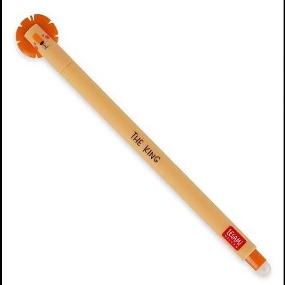 Caneta com cabeça de leão e texto THE KING
