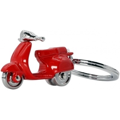 Chaveiro scooter vermelha com detalhes cromados