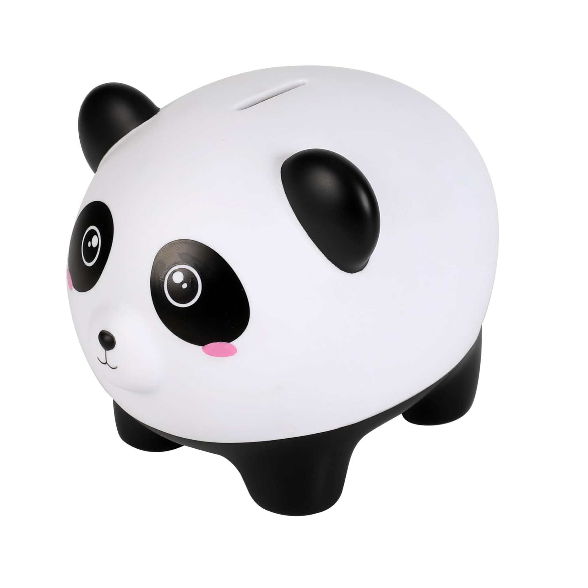 Mealheiro Itotal Pandastic Mealheiro em forma de panda preto e branco com bochechas cor de rosa