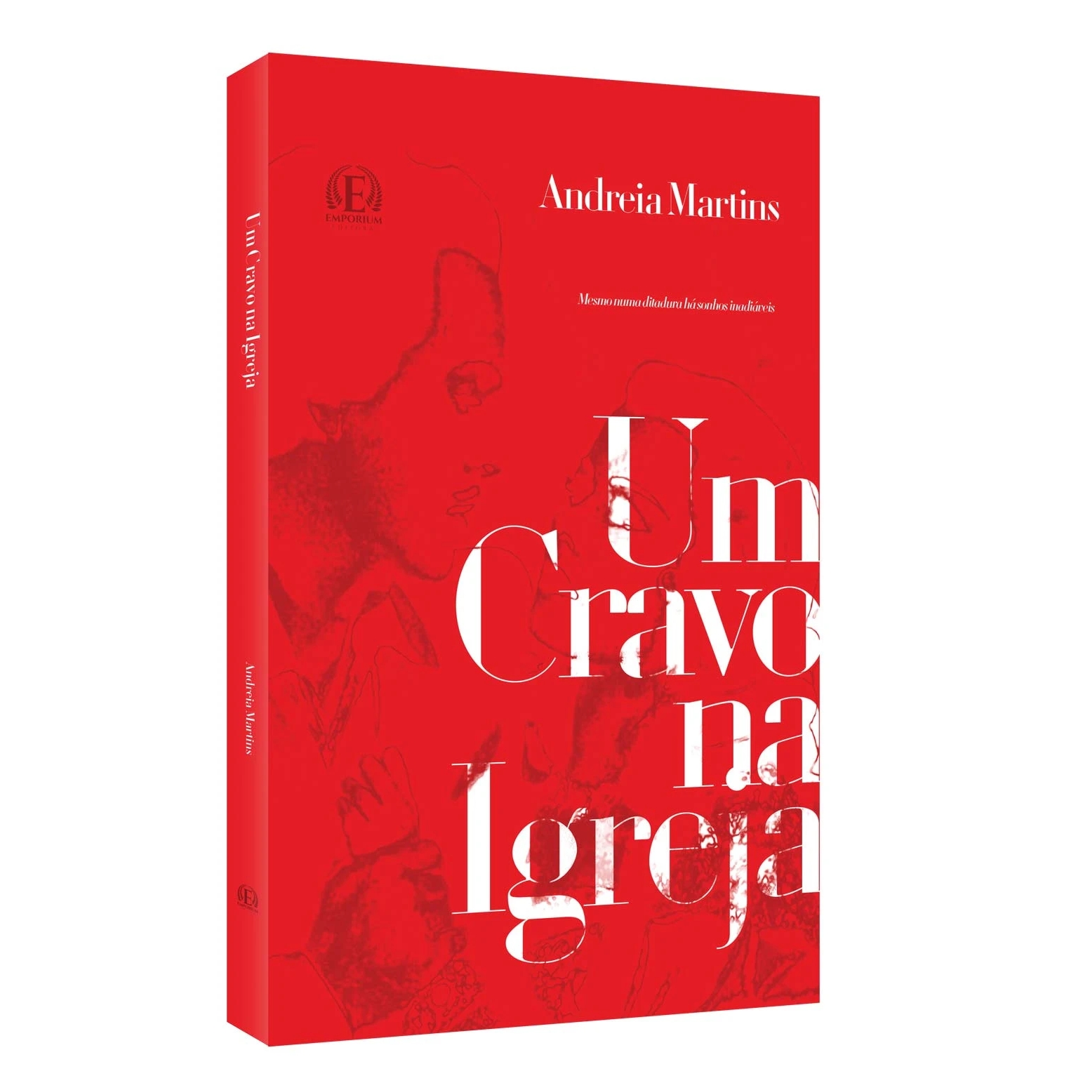 Um Cravo na Igreja Capa vermelha do livro Um Cravo na Igreja de Andreia Martins