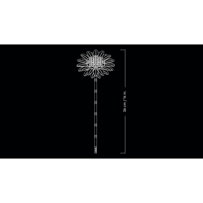 Desenho técnico de uma flor com medida de 36 cm