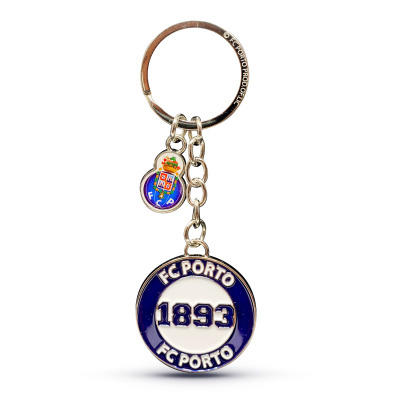 Porta-chaves metal com pendentes FC Porto e 1893