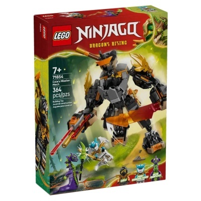 Caixa do brinquedo LEGO NINJAGO DRAGONS RISING com figura robótica e mini-figuras