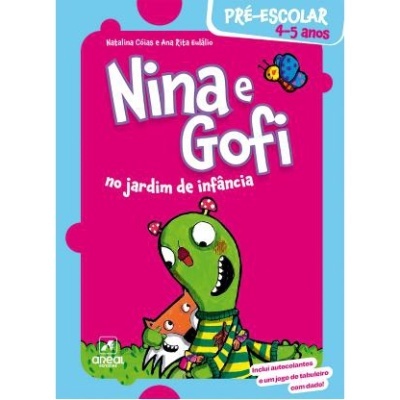 Capa de livro infantil 'Nina e Gofi' com personagens coloridas e texto em português
