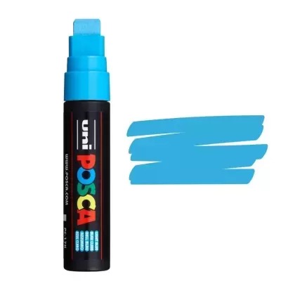 Marcador Uni Posca azul com traço largo