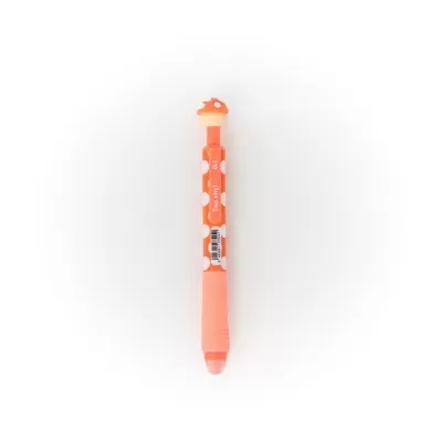 Caneta de tinta de gel cor-de-rosa com bolas brancas