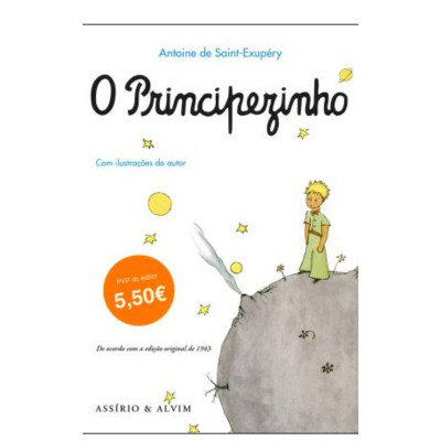 Capa do livro O Principezinho com ilustrações e preço visível