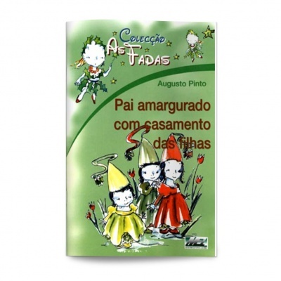 Capa de livro verde com ilustrações de fadas e título em português