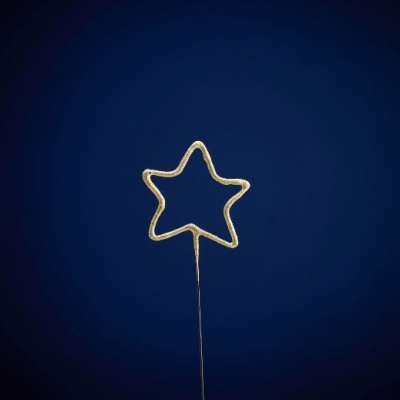 Vela de festa estrela dourada