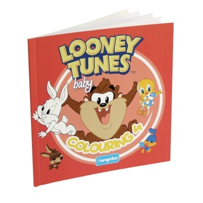 Livro de colorir Looney Tunes baby com personagens de desenhos animados na capa